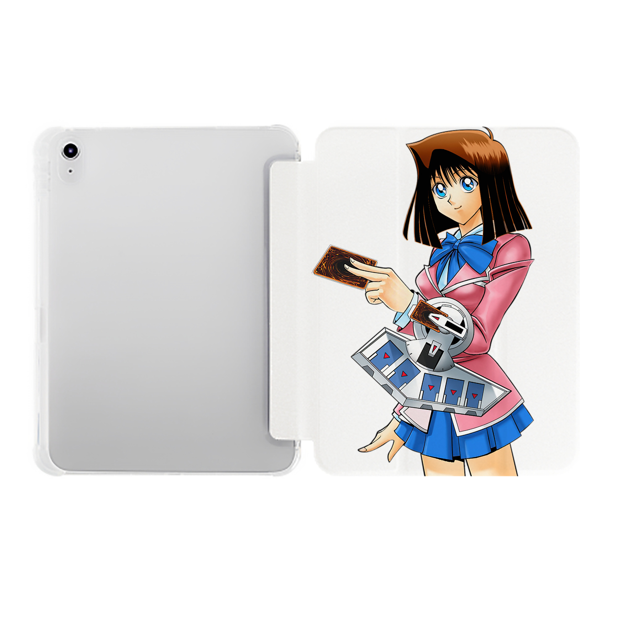 （画像用） 遊☆戯☆王 Yu-Gi-Oh! IPad ケース ペン収納付き 三つ折りスタンド PUレザー×シリコン 対応機種9.5/10.5/10.9インチ